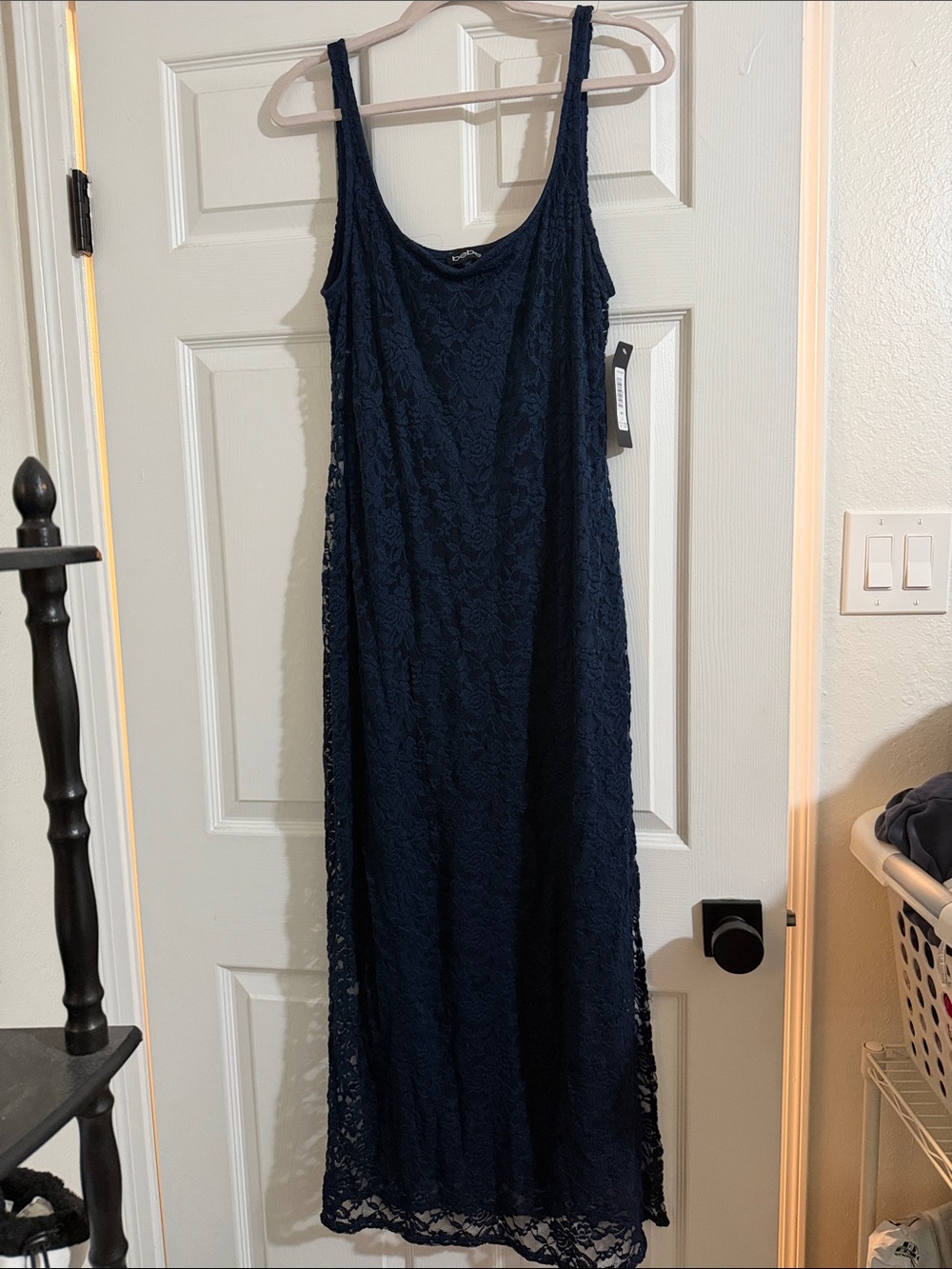 Bebe Women's Navy Lace Dress